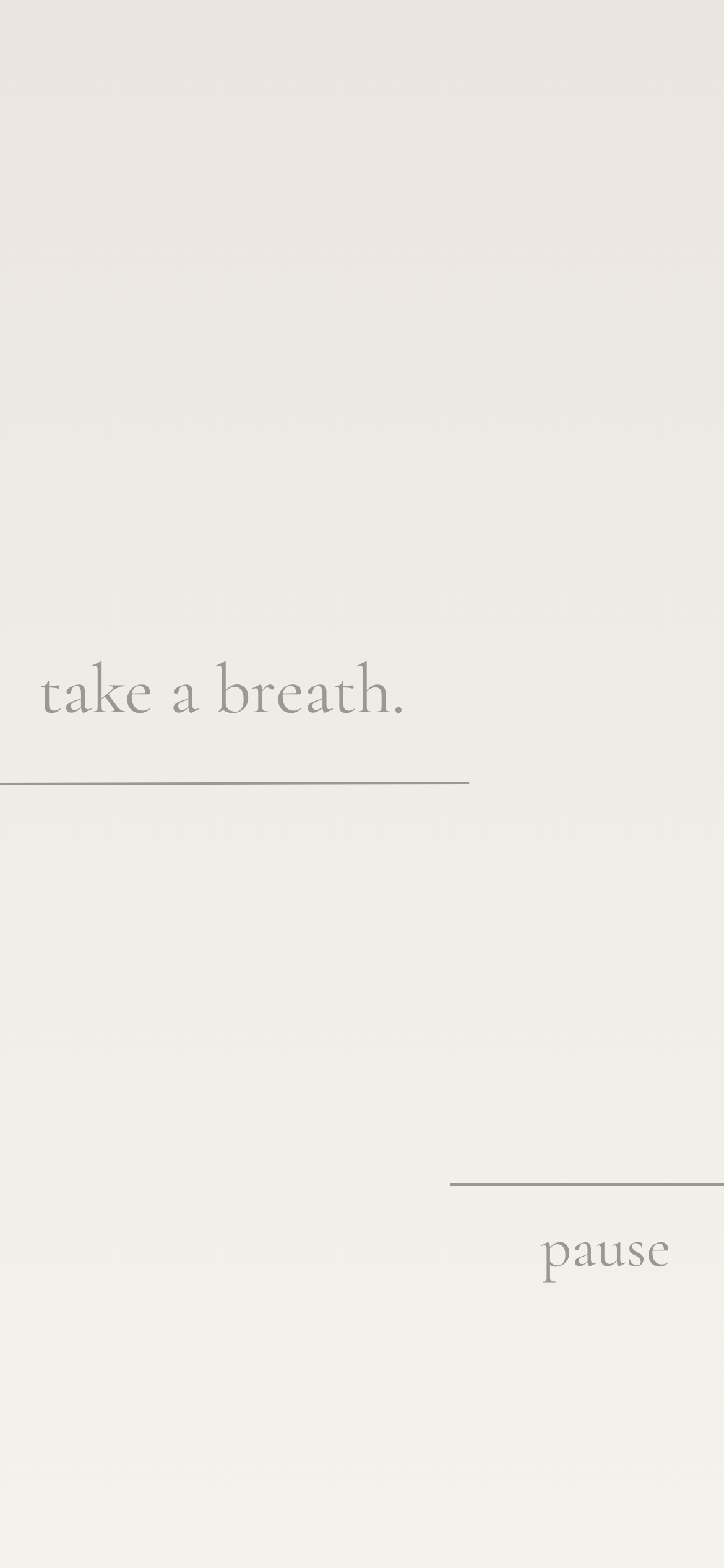 vol.01 take a breath. / slow down.
